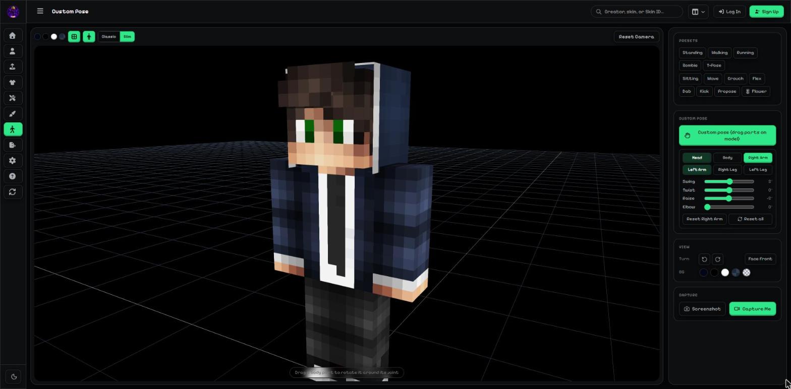 The Custom Pose page