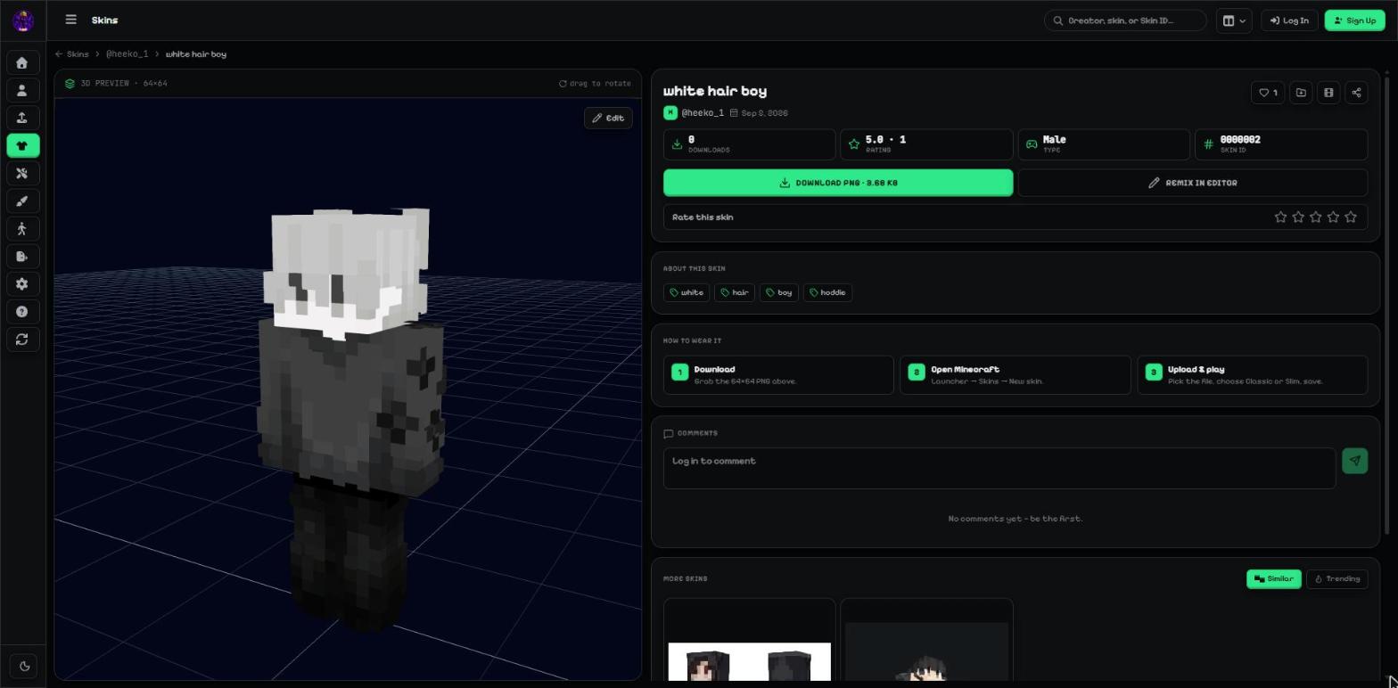 A skin page